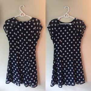 Blue polka dot dress
